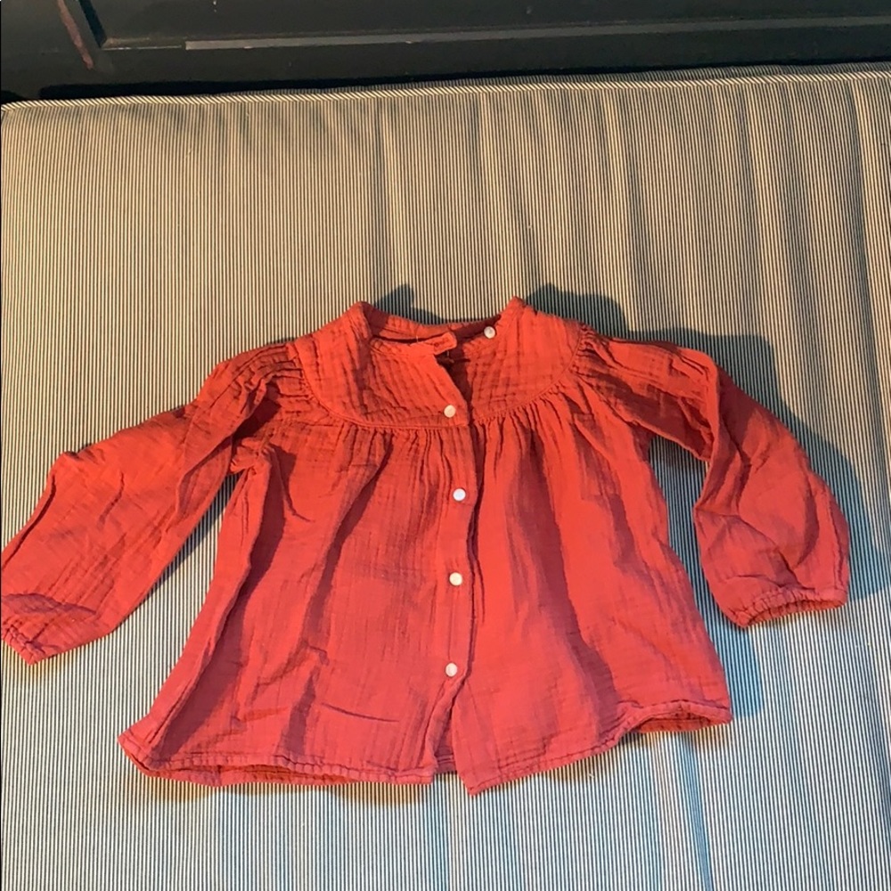 Bonton gauze peasant blouse - size4